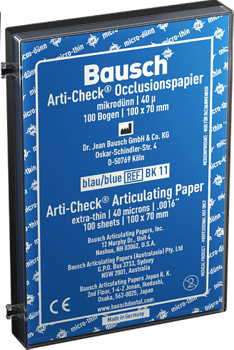 Артикуляционные бумаги Bausch Arti-Check толщиной 40μ