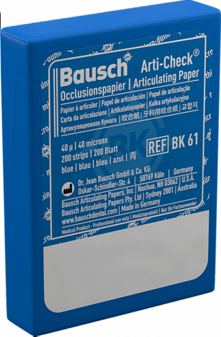 Артикуляционные бумаги Bausch Arti-Check толщиной 40μ